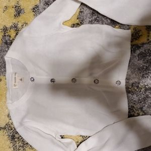 Girls white long sleeve sweater